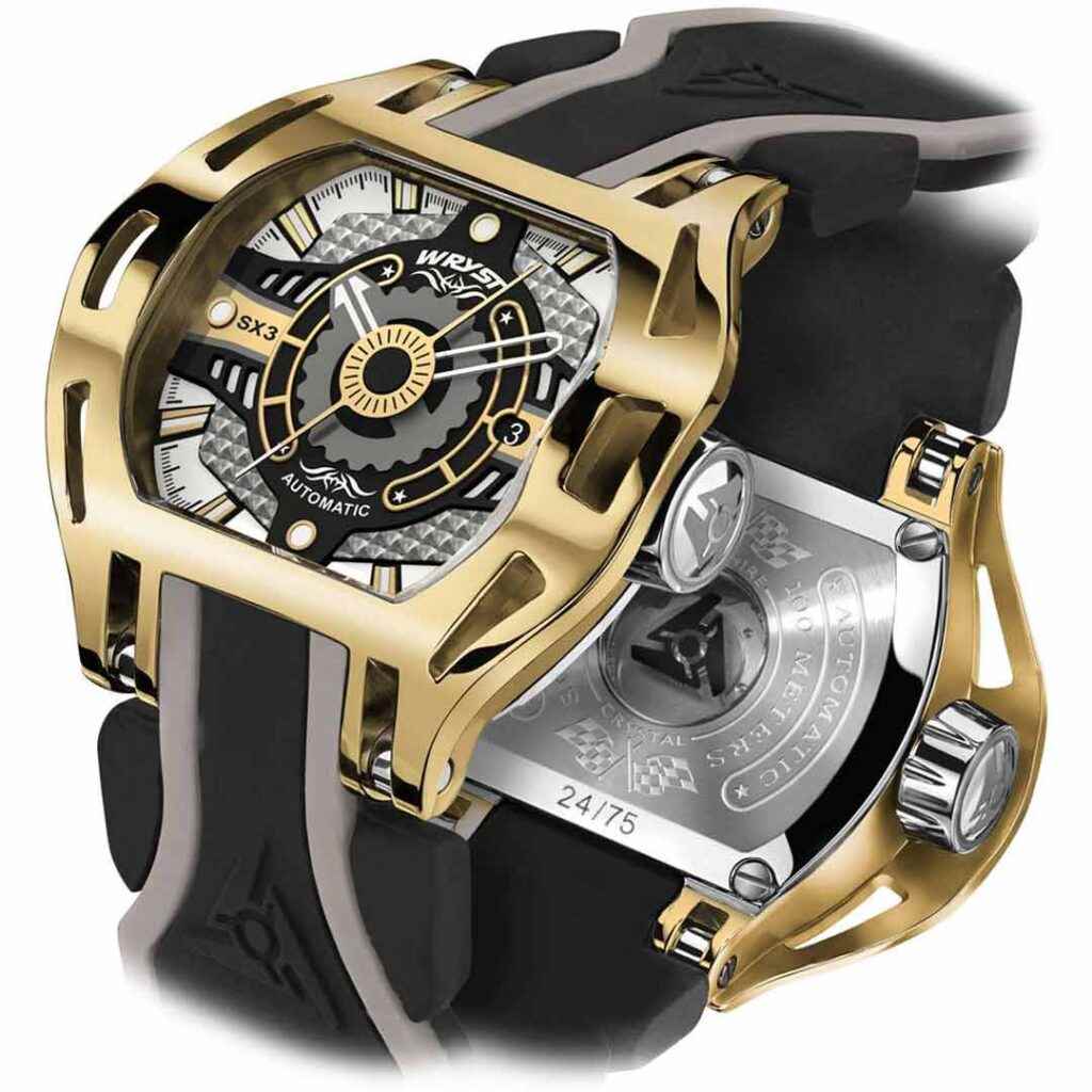 Gold automatic watch WRyst SX3